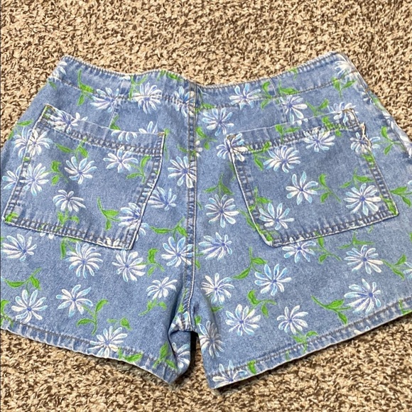 Vintage 90’s LONDONJEAN Blue and Green Skorts with Floral Pattern - Picture 6 of 8